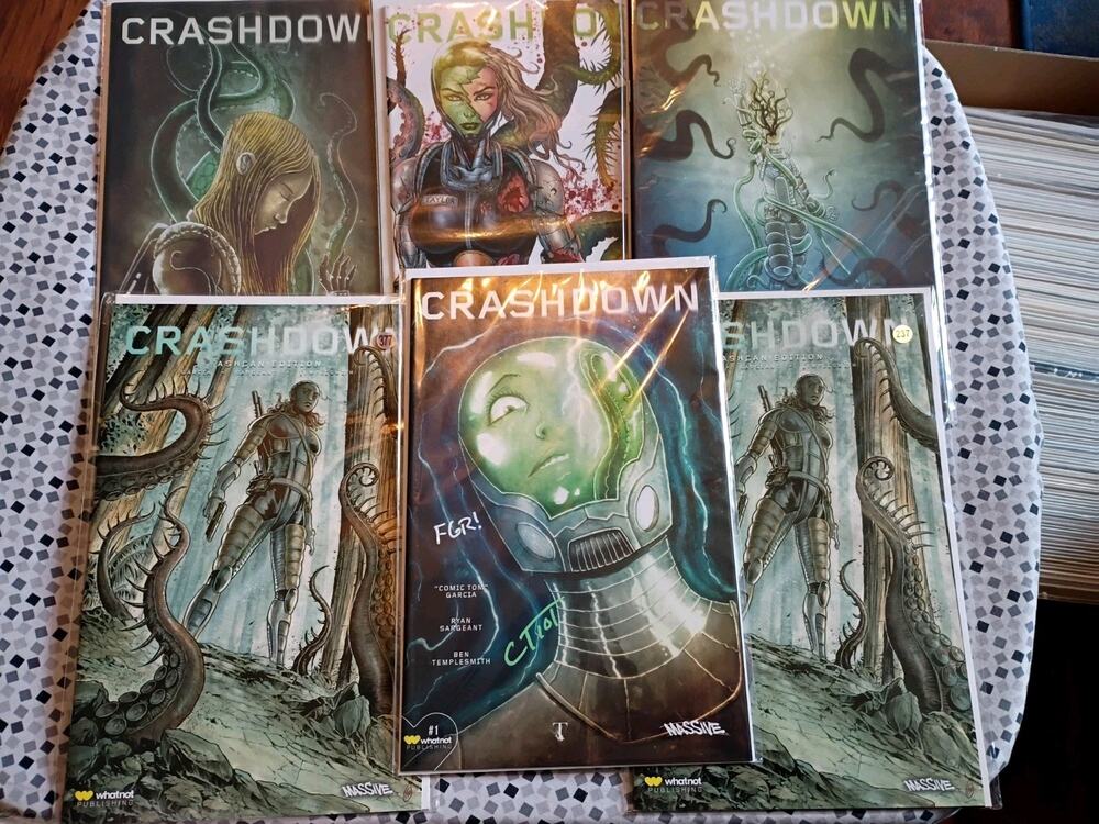 Crashdown 1-4 Complete Series #1 2x Signed By Tom Garcia Ryan Sargeant W/COA NM